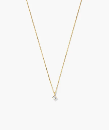 Round Lab Grown Sapphire Necklace